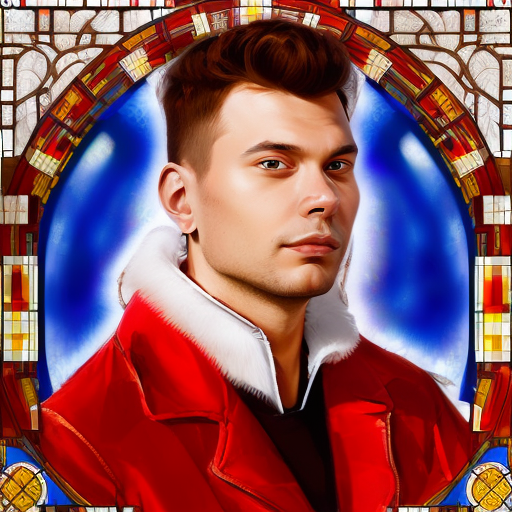 Stained Glass profile picture for male